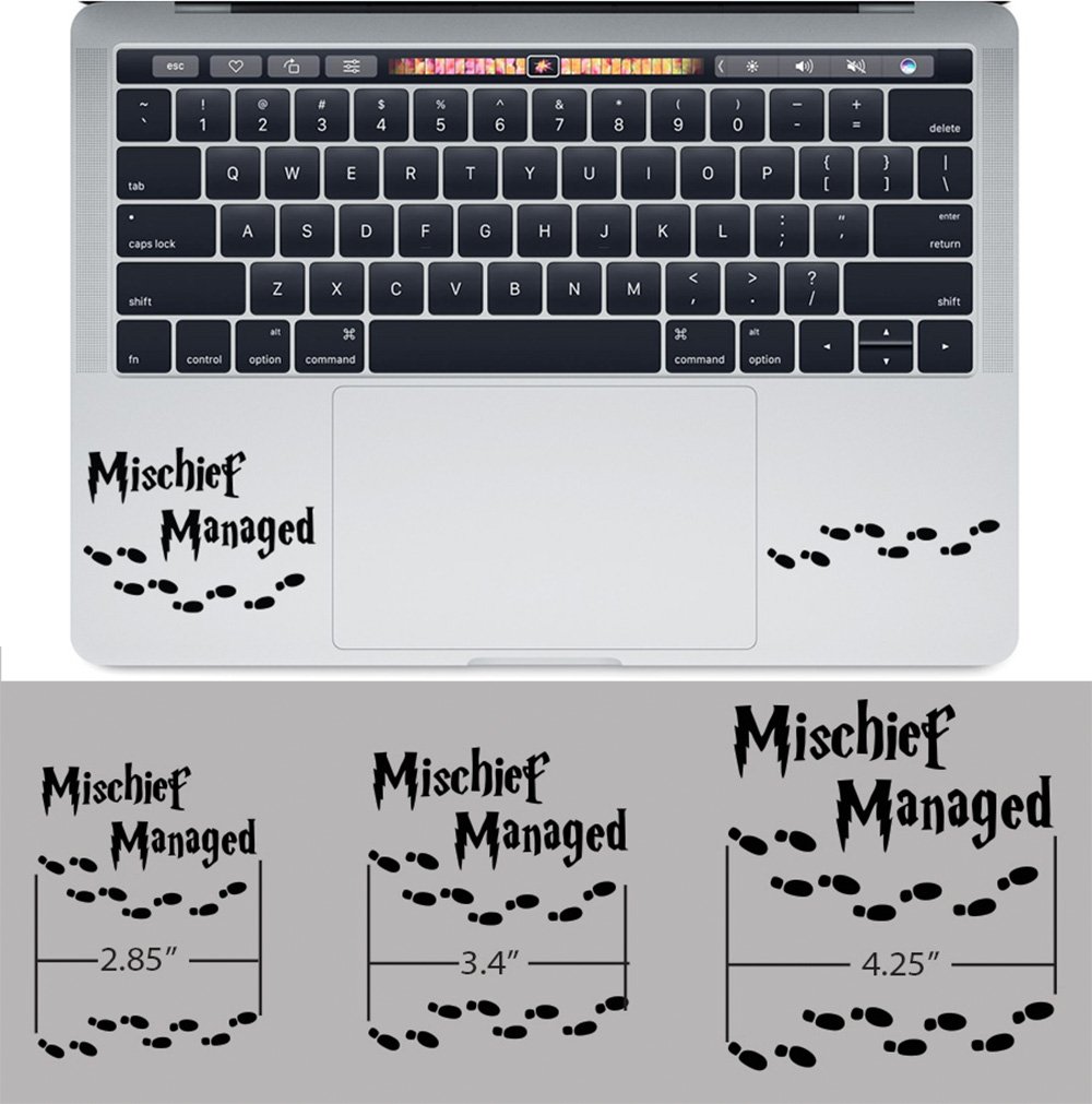 Harry Potter Mischief Managed Trackpad Keyboard Apple MacBook Decal