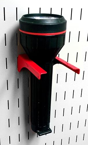 Miniatura 4 de Wall Control Paquete de 2 soportes de gancho de metal ranurado rojo