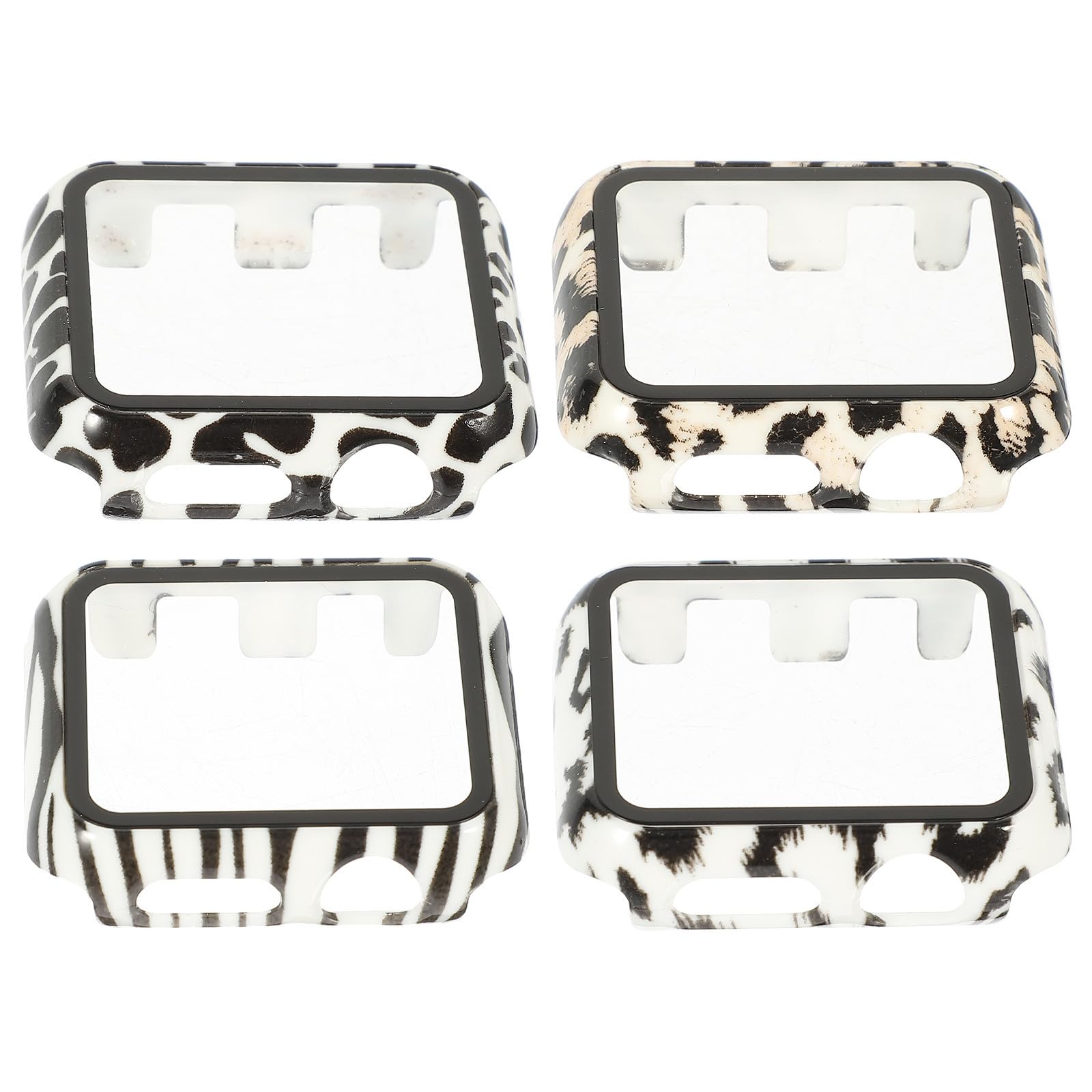 HOMSFOU 3 Set Custodia Schermo Protettore Ultra Telaio Dell'orologio Protezione Per Orologio Antigraffio Banca Cornice Per Smartwatch Pellicola Temperata 4 Pezzi * 3