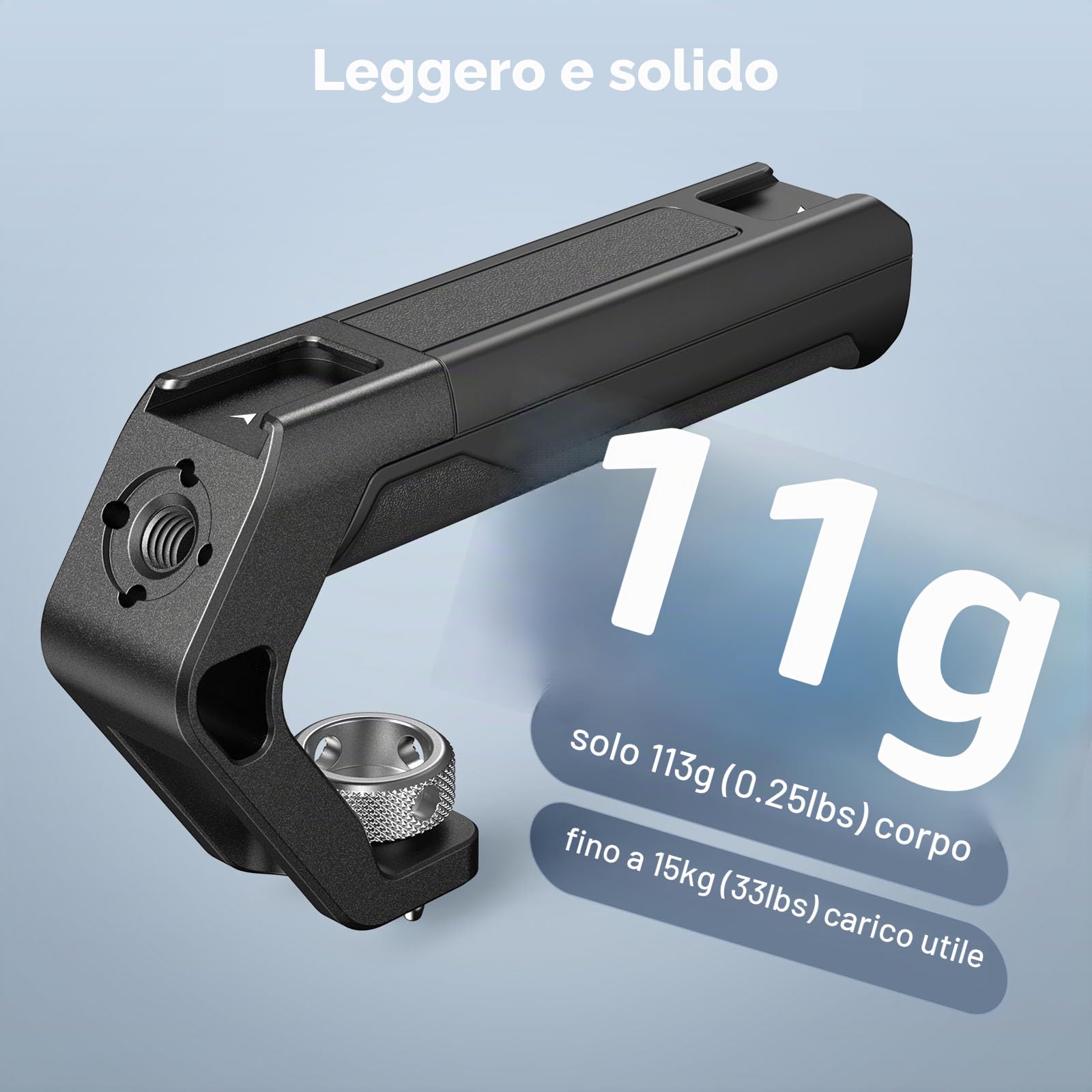 SMALLRIG Maniglia Superiore per ARRI-Standard Leggera con 3/8'' Perni di Posizionamento, Top Handle per Sony Alpha 7 V - 4757