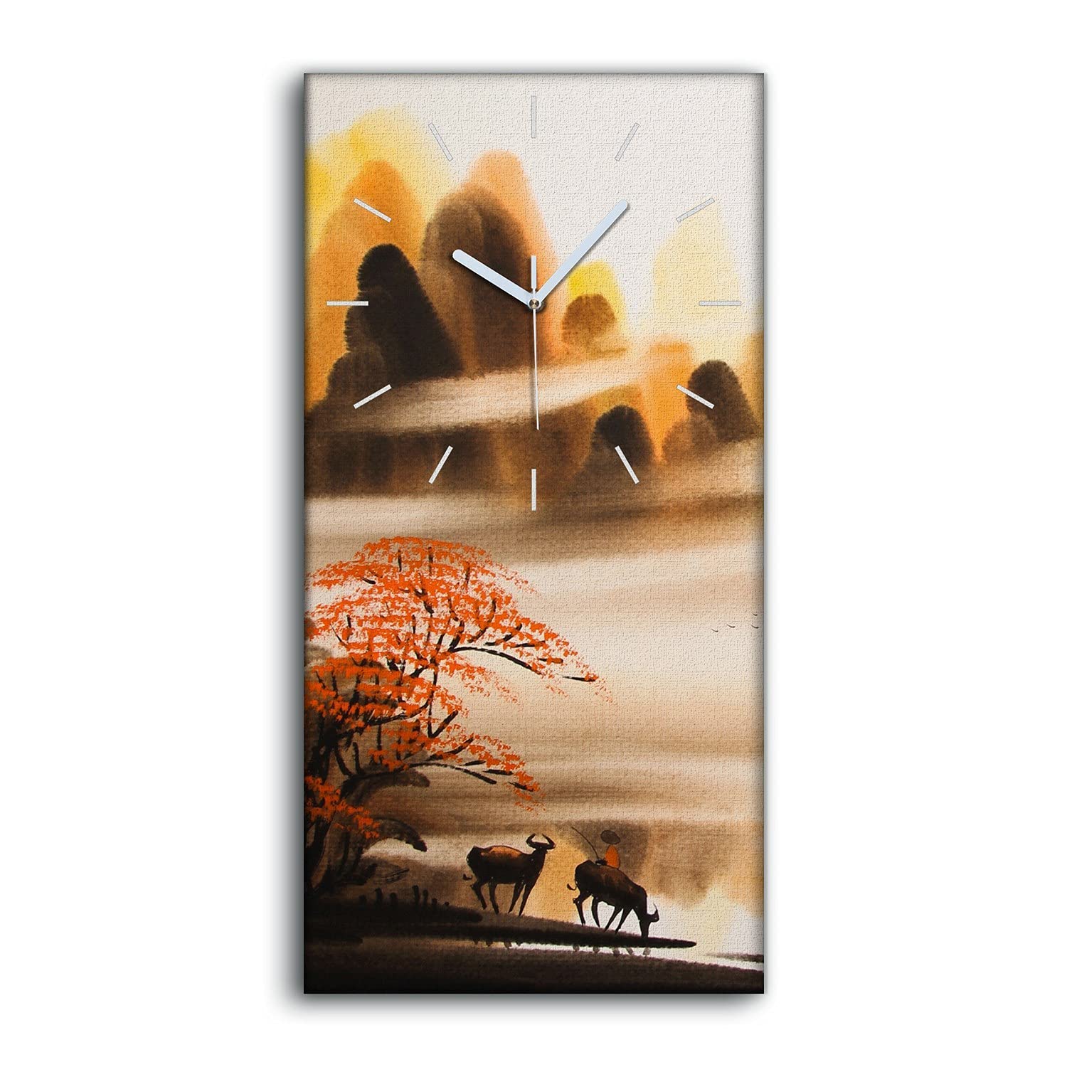 Horloge sur toile sans tic tac pour éliminer les bruits nocturnes dans la chambre 30x60cm