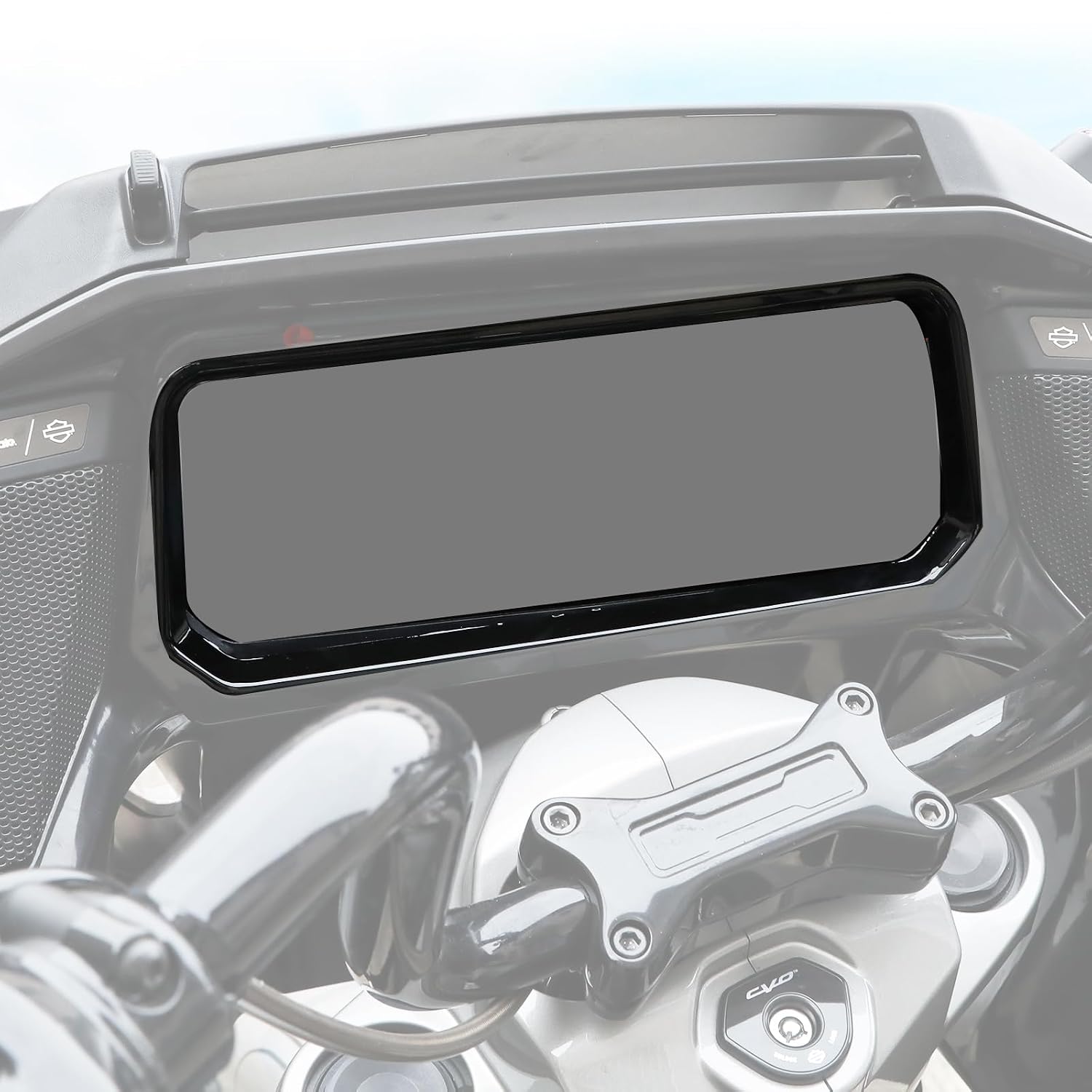 Stereo Accent Dashboard Inner Fairing Trim for Road Glide 24-25, Glossy Black Speedometer Gauge Bezel Trim Cover for Harley CVO Road Glide ST Road Glide 2023-2025 Accessories