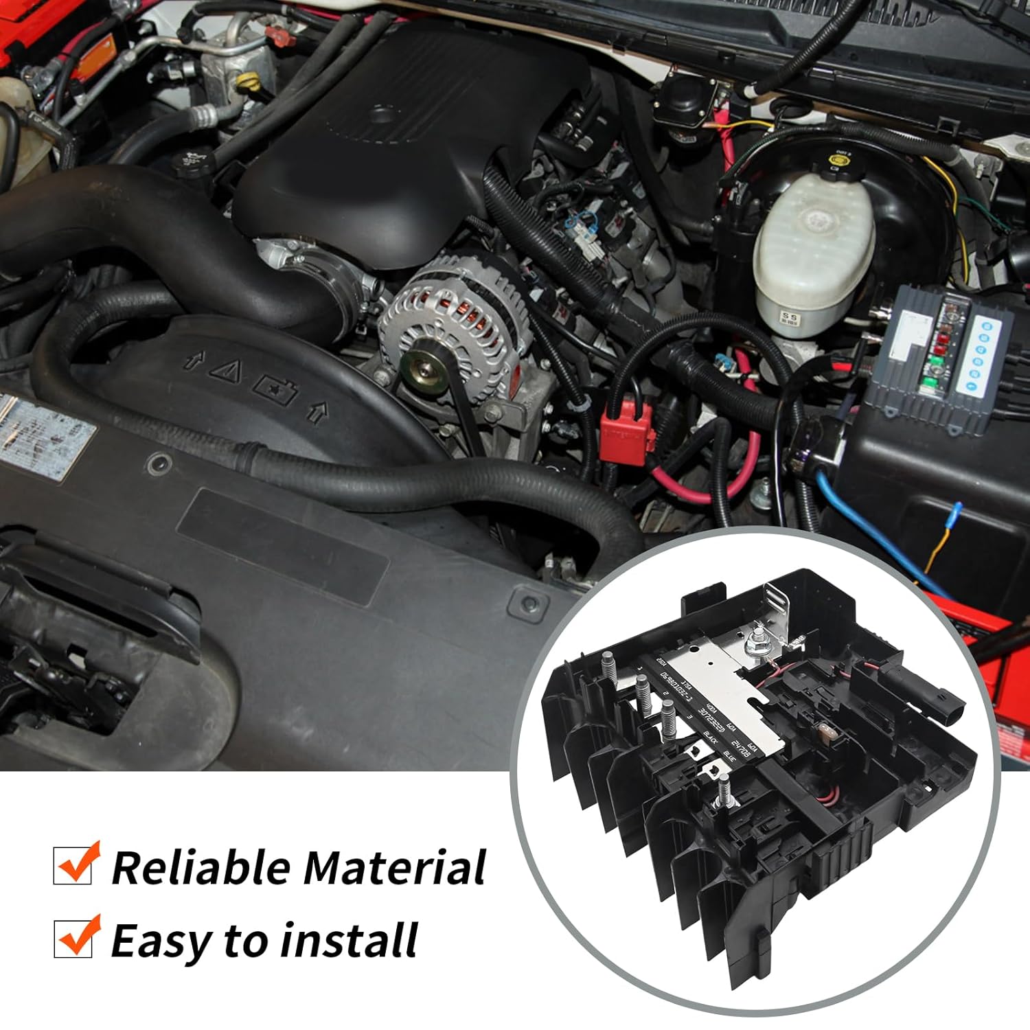 VIKKSAER 84646133 Battery Distribution Engine Compartment Fuse Block, Replacement for Chevrolet Silverado 1500 2019-2025, Replacement for Chevrolet Suburban 2021-2025, Replaces 84977658