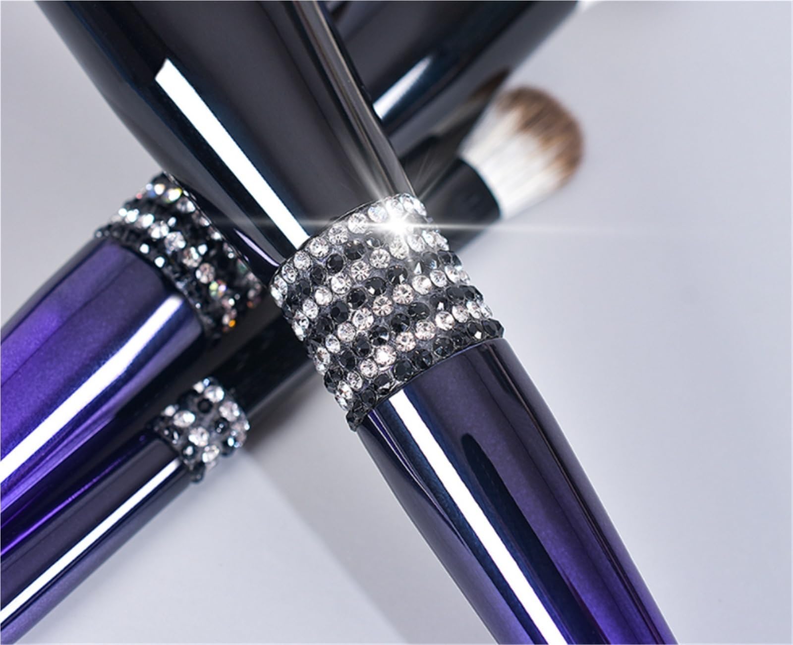 Set Pennelli Make Up Trucco Set Di Pennelli For Il Trucco Con Setole Morbide For Fondotinta, Fard, Sfumatura, Contorno Viaggio Professionali(Blue)