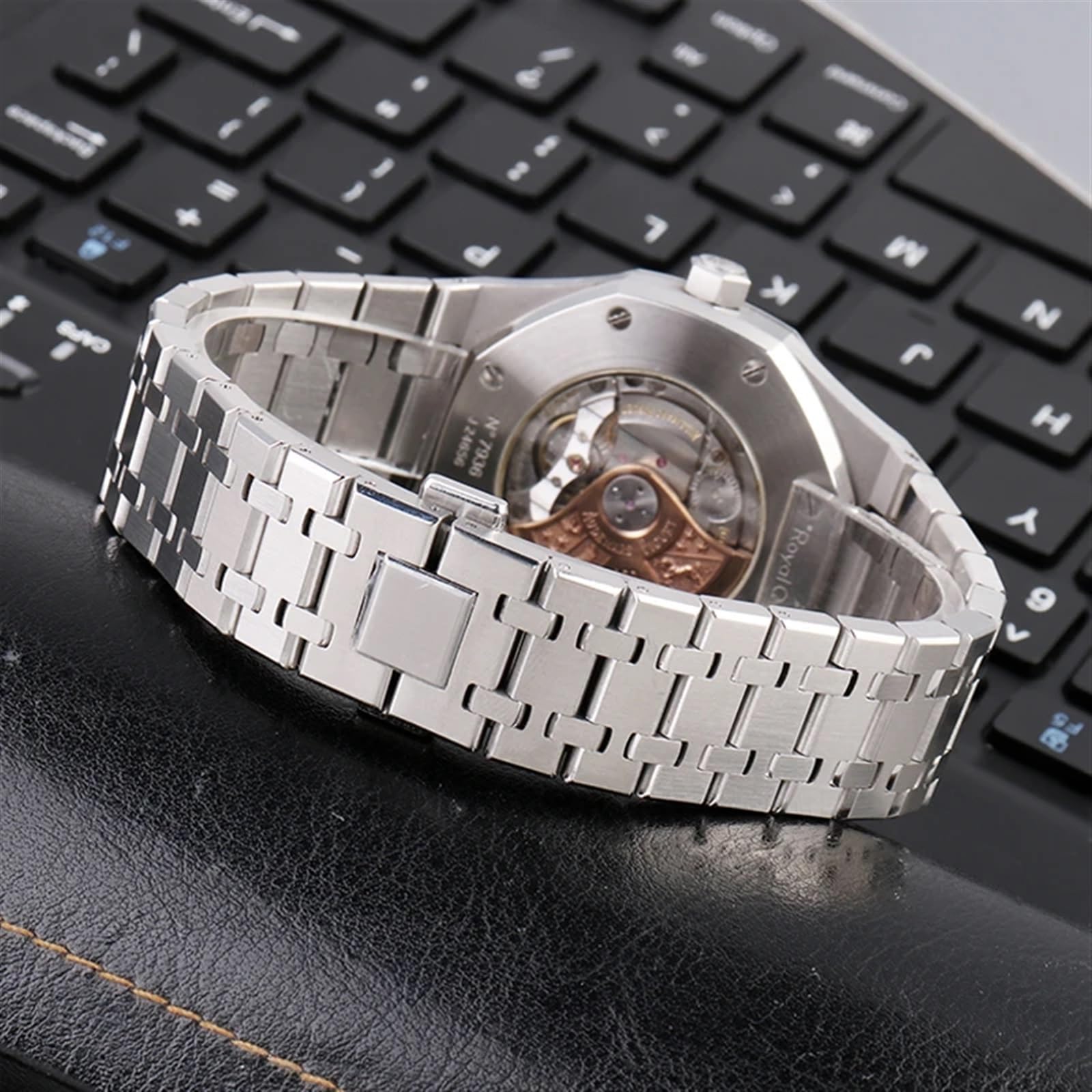 Dla AP Royal Oak Fine Steel Watch Band 15400/26331/15500 męski łańcuszek do zegarka 26mm 28mm akcesoria do zegarków