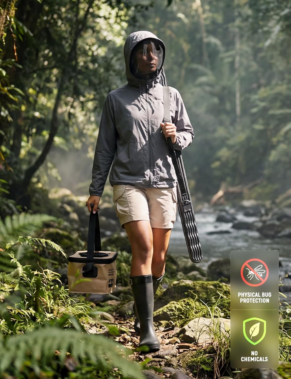 baleaf Women's Sun Shirts Long Sleeve Jackets Mosquito Hiking Lightweight Running UPF 50+ Hoodie UV with 2 Pockets Shirt Dark Gray XL - Image 3