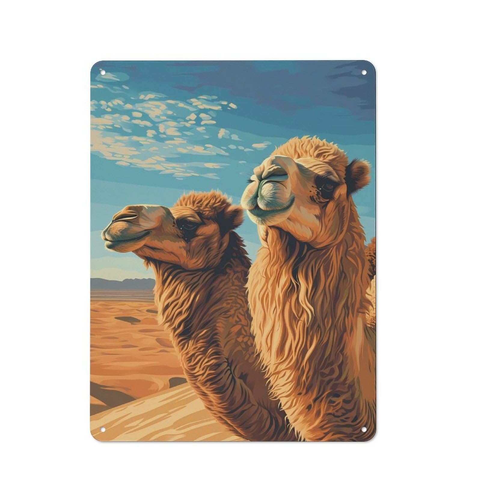 Junmoney Funny Camels Shed Metal Sign With Design 40X30cm, Vintage Porch Wall Decor For Patio Bar, Workshop, Shed Or Kitchen
