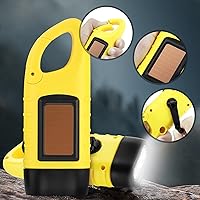 Vista 5 de Simpeak Paquete de 2 linternas LED de emergencia con manivela de mano, linterna de supervivencia con linterna de dinamo para deportes al aire libre