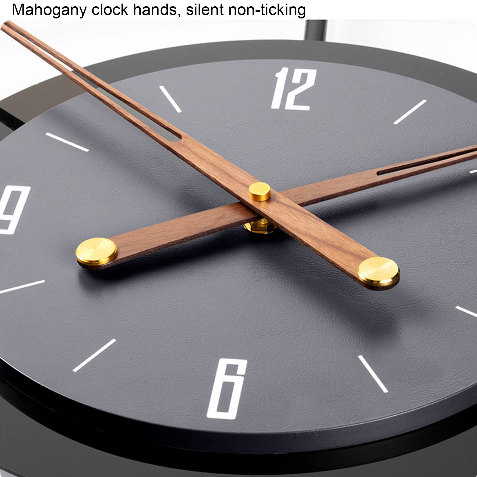 Minimalistyczny metalowy zegar ścienny, nowoczesny zegar ścienny do wystroju salonu, artystyczny żelazny okrągły zegar z wahadłem, duży zegar ścienny do dekoracji kuchni, biura, czarne zegary