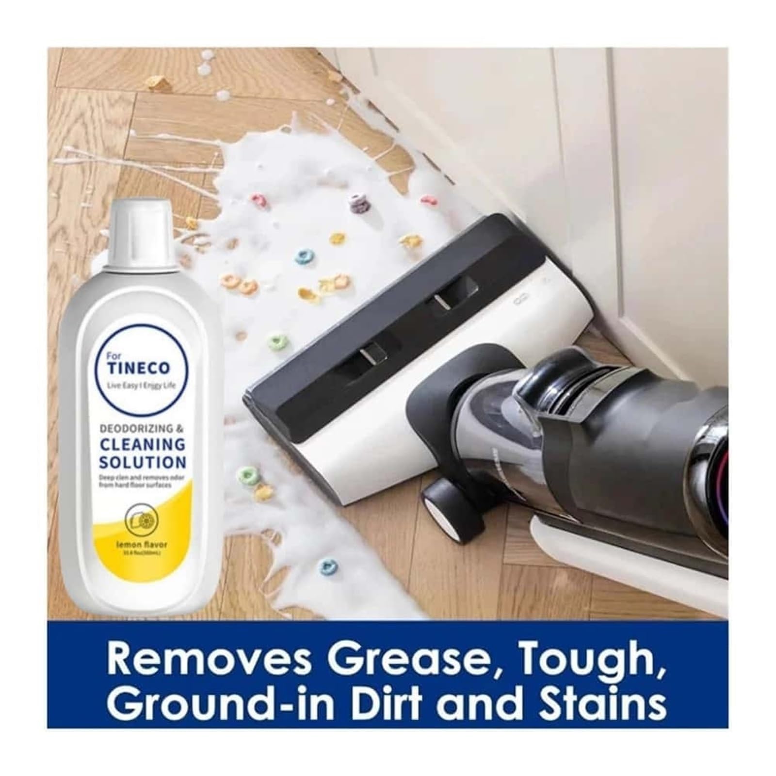 3 Pc Floor Cleaner Lemon 500ml Compatible avec Tineco Floor One S3/S5/iFloor/Breeze/S5 Combo/S7 Pro Vacuum Robot Parts