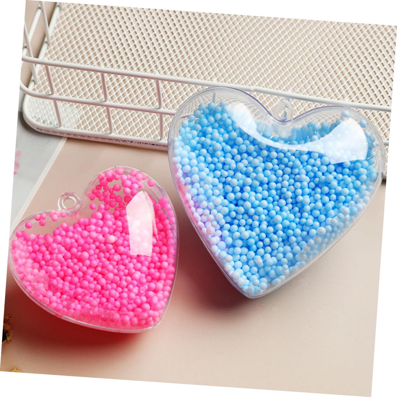Bolas de Adorno Colgantes Transparentes en Forma de Corazón 10 CM 12 Piezas Bolas Rellenables para Decoración de San Valentín Navidad y Bodas