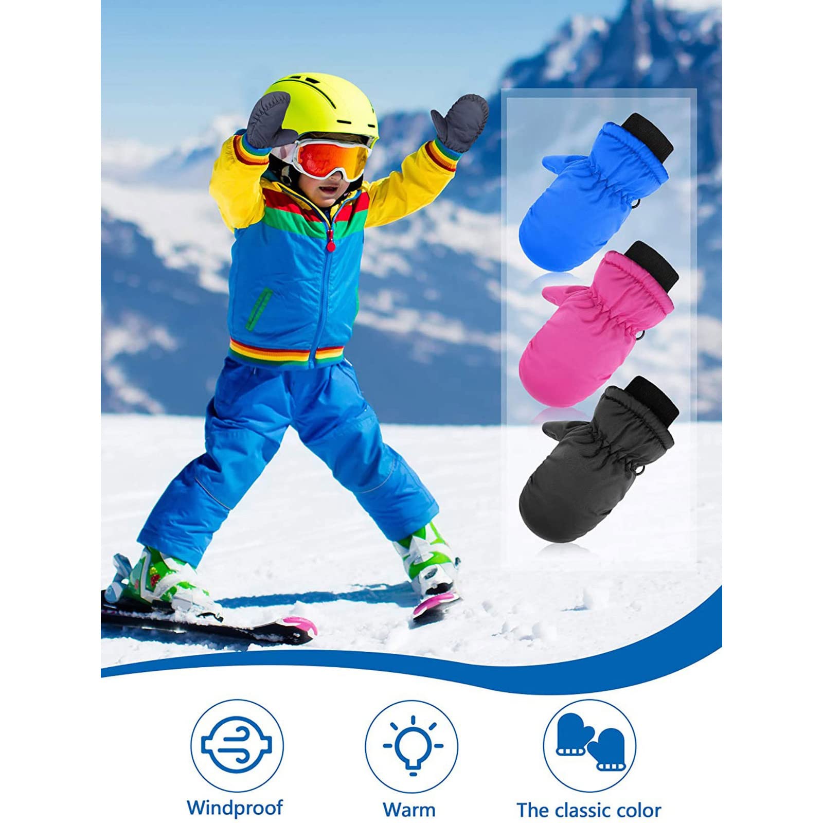 Gants de ski imperméables pour enfants, mitaines de sport chaudes, coupe-vent, non ald, neige, cyclisme, optique 506, garçons, filles 1501 Gants de ski imperméables pour enfants, mitaines de sport chaudes, coupe-vent, non ald, neige, cyclisme, optique 506, garçons, filles 1501