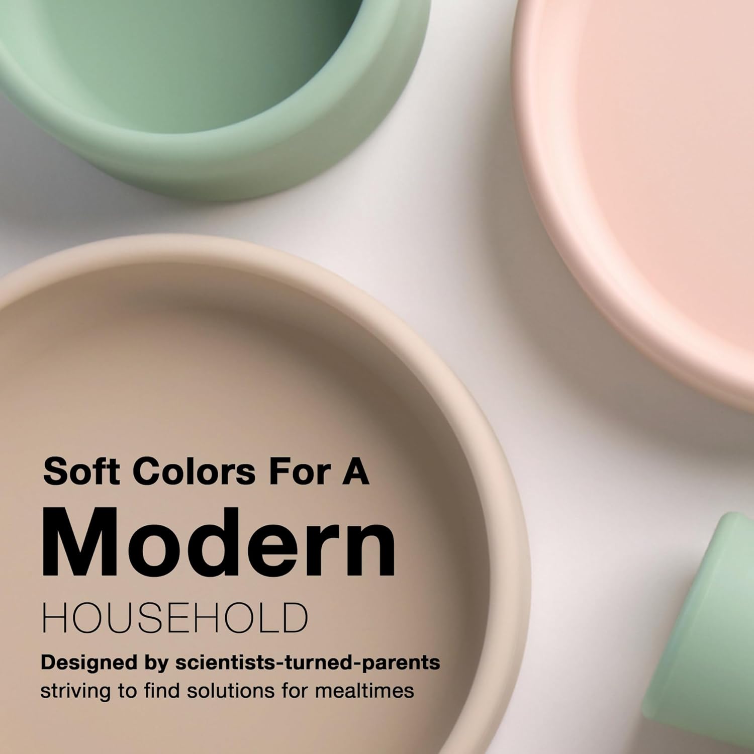 APLAINR Silicone Baby/Toddler Plate and Bowl Bundle, Oat Cream - Image 9