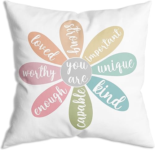 Miniatura 4 de Funda de almohada con citas inspiradoras de 18 x 18 pulgadas, decoración motivacional de oficina, fundas de almohada para sala de estar y