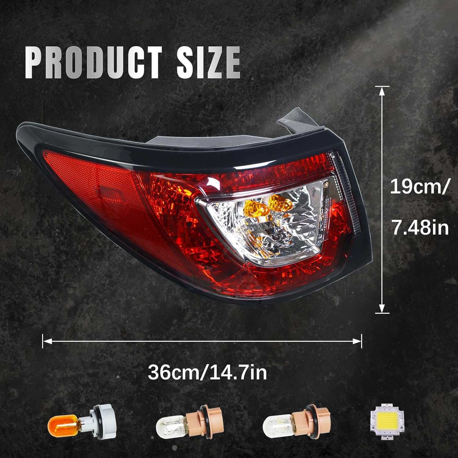 Left Driver Side Outer Rear Brakes Lights Assembly Compatible with Chevrolet Traverse 2013 2014 2015 2016 2017 Rear Halogen Tail Lamp Replace:84266019 23301756 GM2804112
