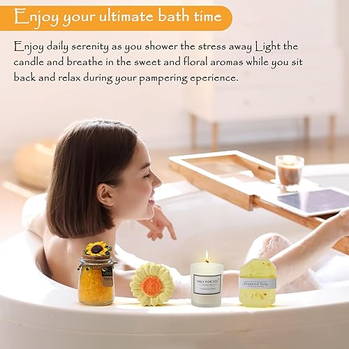 Vista 12 de Regalos para mujeres, regalos para mamá, paquete de cuidado para mujeres, juego de regalo relajante de spa, cestas de cumpleaños, canasta de regalos