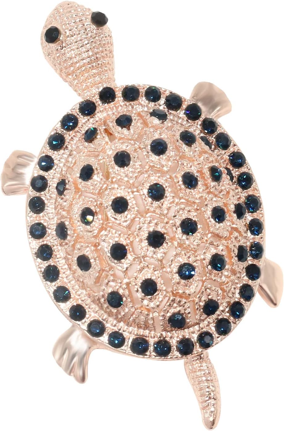 Tortoise Crystal Brooch Sparkling Uniquely Stylish Sea Animals Rhinestone Brooches Pin Fashion Gold Plated Jewelry Gifts Accessories for Women Men (Tortoise Crystal Brooch)