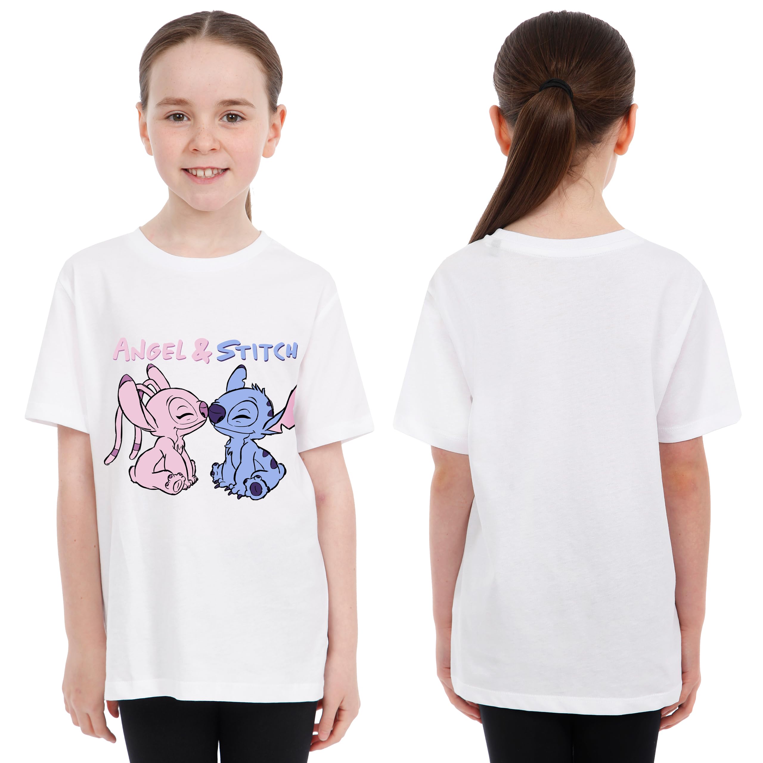 Disney Stitch T-shirt 2 Pack | Multipack Koszulek dla Dziewczynek | Ubrania Stitch Dla Dziewczynek