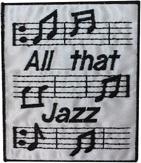 ID 3174 All That Jazz Sheet Music Patch Notes Song Embroidered Iron On Applique