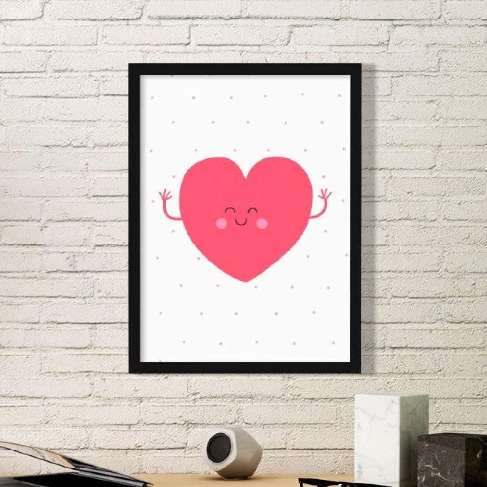 Cadre rose coeur mignon pour la décoration murale du salon