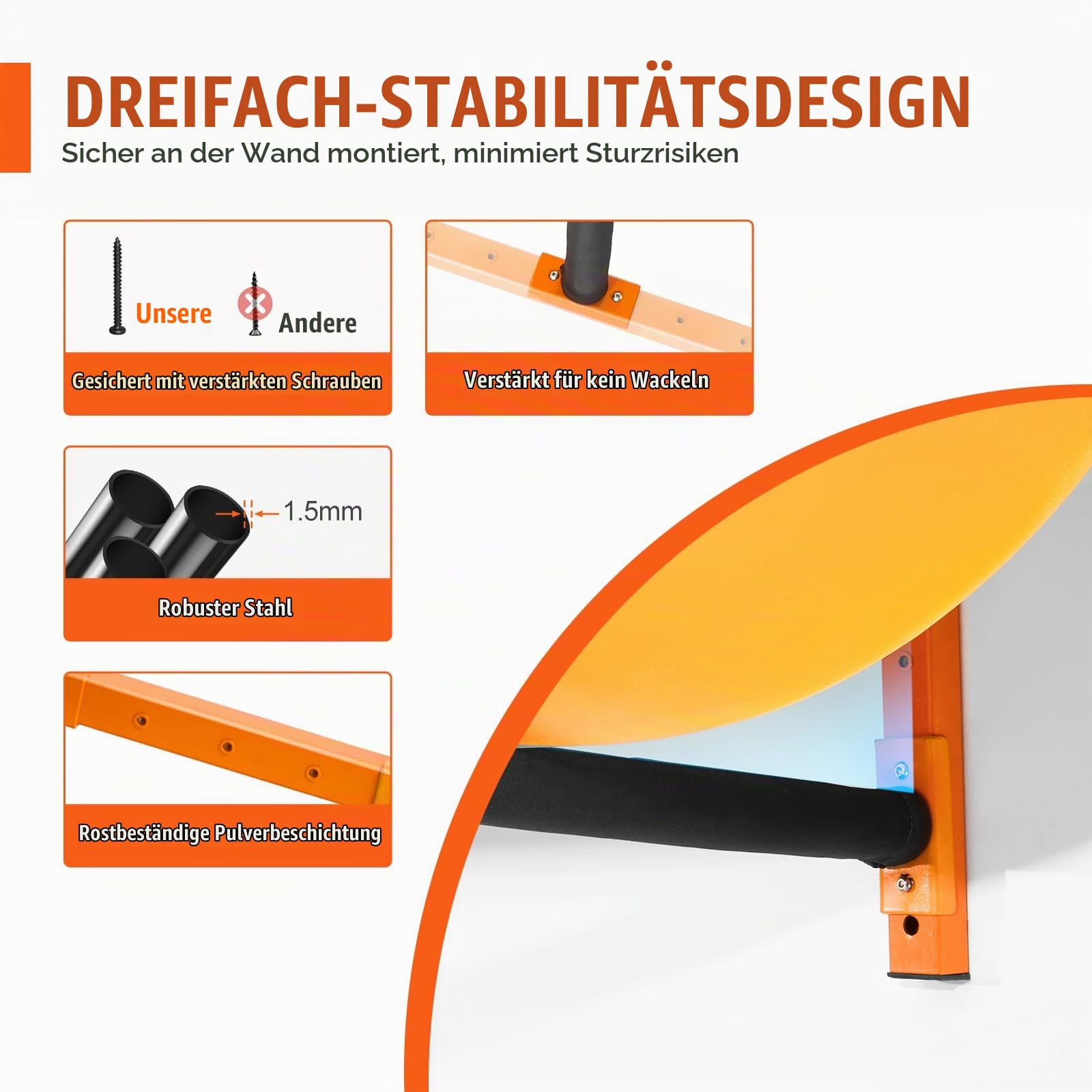 VEVOR Kayak Wandalterung Kajak Aufhänger 1168 x 850 x 45 mm, Kajakständer 4 Kajaks 797,5 ± 10 mm Stützarmlänge, 181,6 kg Tragfähigkeit Kajak Aufbewahrungsregal Robuste Kajak-Aufbewahrungshaken