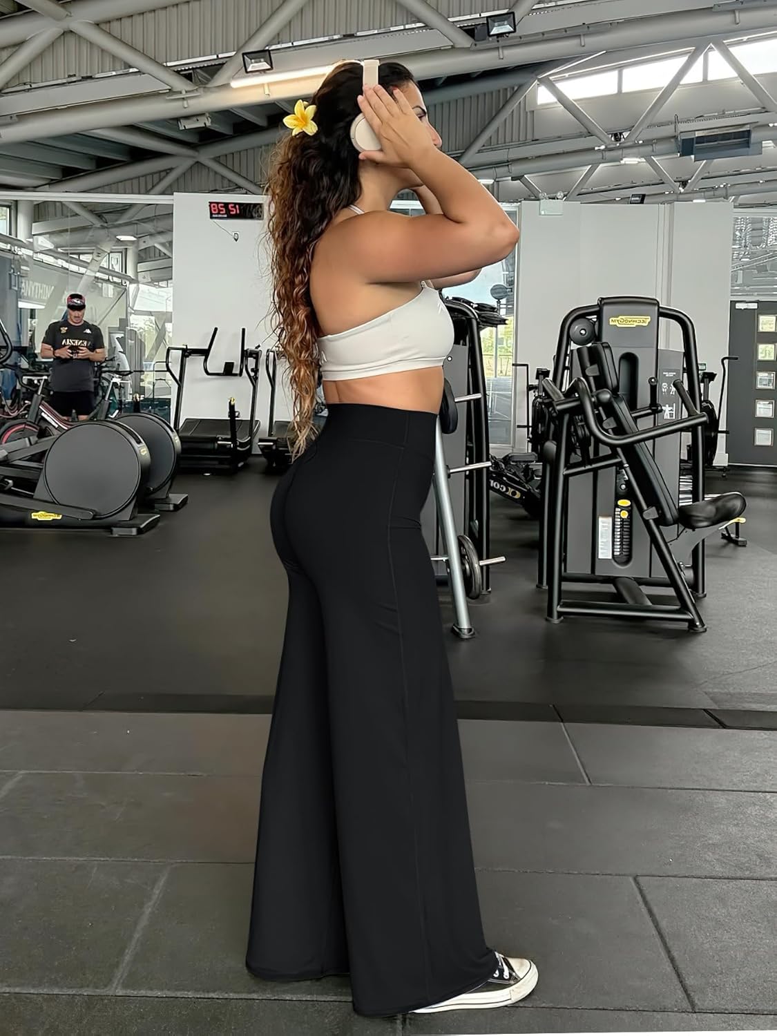 YEOREO Workout Leggings Womens No Front Seam Straight Leggings 29"/ 31.5"/ 33"/ 35" High Waist Buttery Eddiy Gym Yoga Pants - Image 3