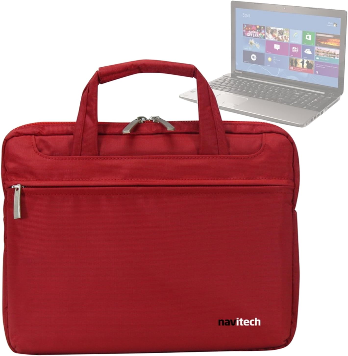 Navitech Red Case/Cover Bag Compatible With Laptop/Notebook and Tablet PC's Compatible With Toshiba Satellite C55-A-1N0