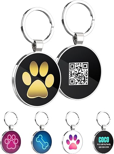 Miniatura 24 de Etiqueta de perro con código QR, etiquetas de perro personalizadas para mascotas, etiquetas de identificación personalizadas para perros y gatos