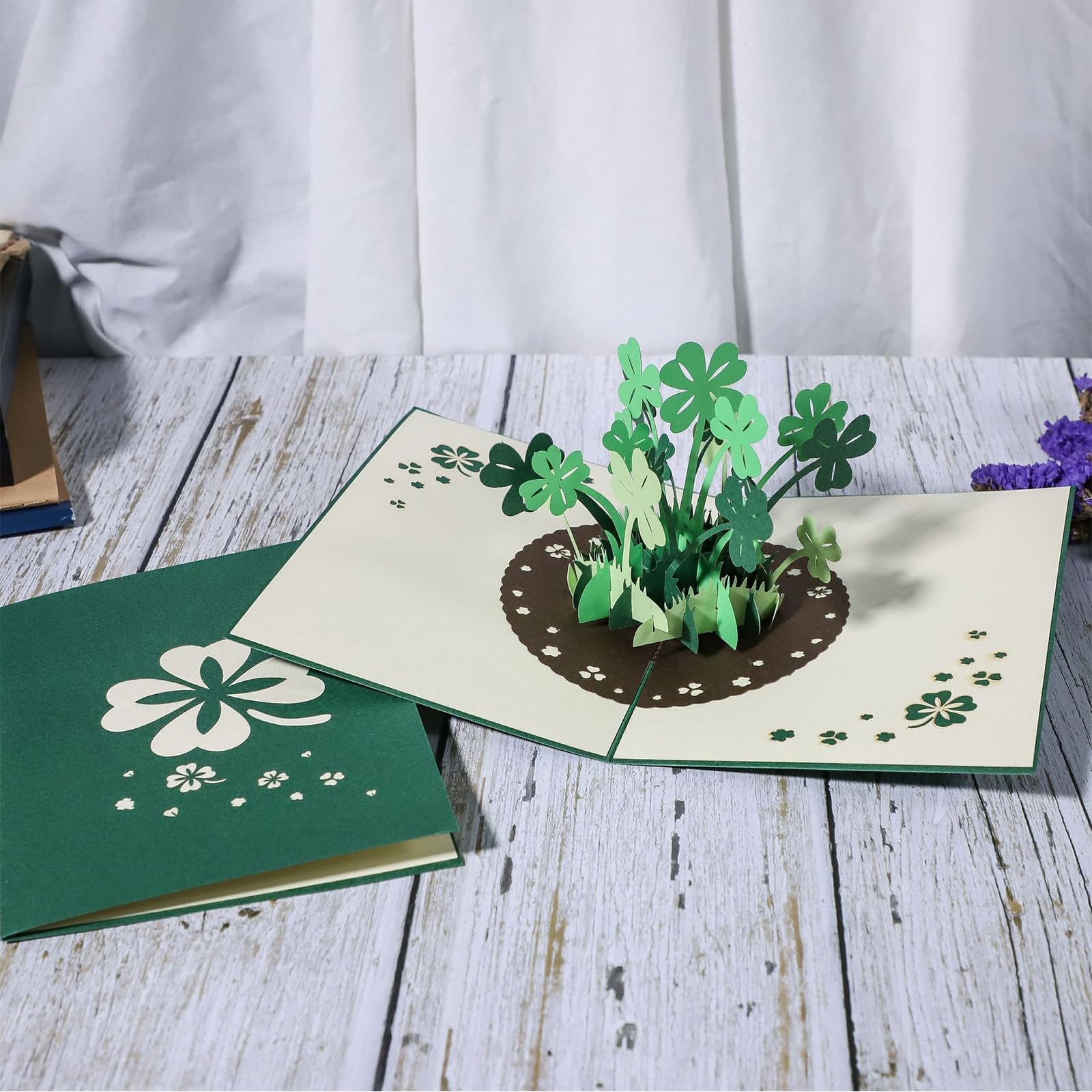 Koboko Kartka pop-up szczęścia, 3D kartka urodzinowa, Życzę powodzenia, Szybki powrót do zdrowia, 13 x 18 cm Ręcznie robiona 3D kartka get well soon, kartka okolicznościowa na Nowy Rok, urodziny