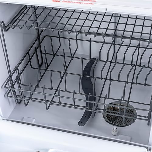 Miniatura 5 de Lavavajillas portátil para encimera, 5 programas de lavado, secado al aire, 360°, doble rociador con tanque de agua integrado de 7 L para