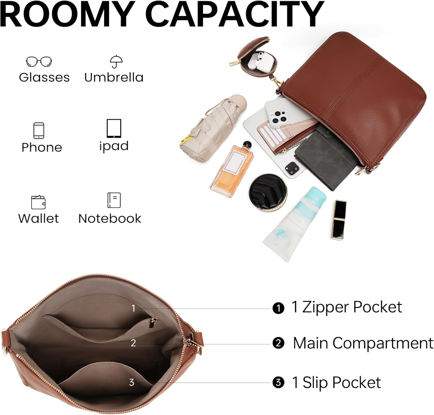 GEMIU PU Leather Purses for Women Crossbody Bags for Women with Additional Coin Purses