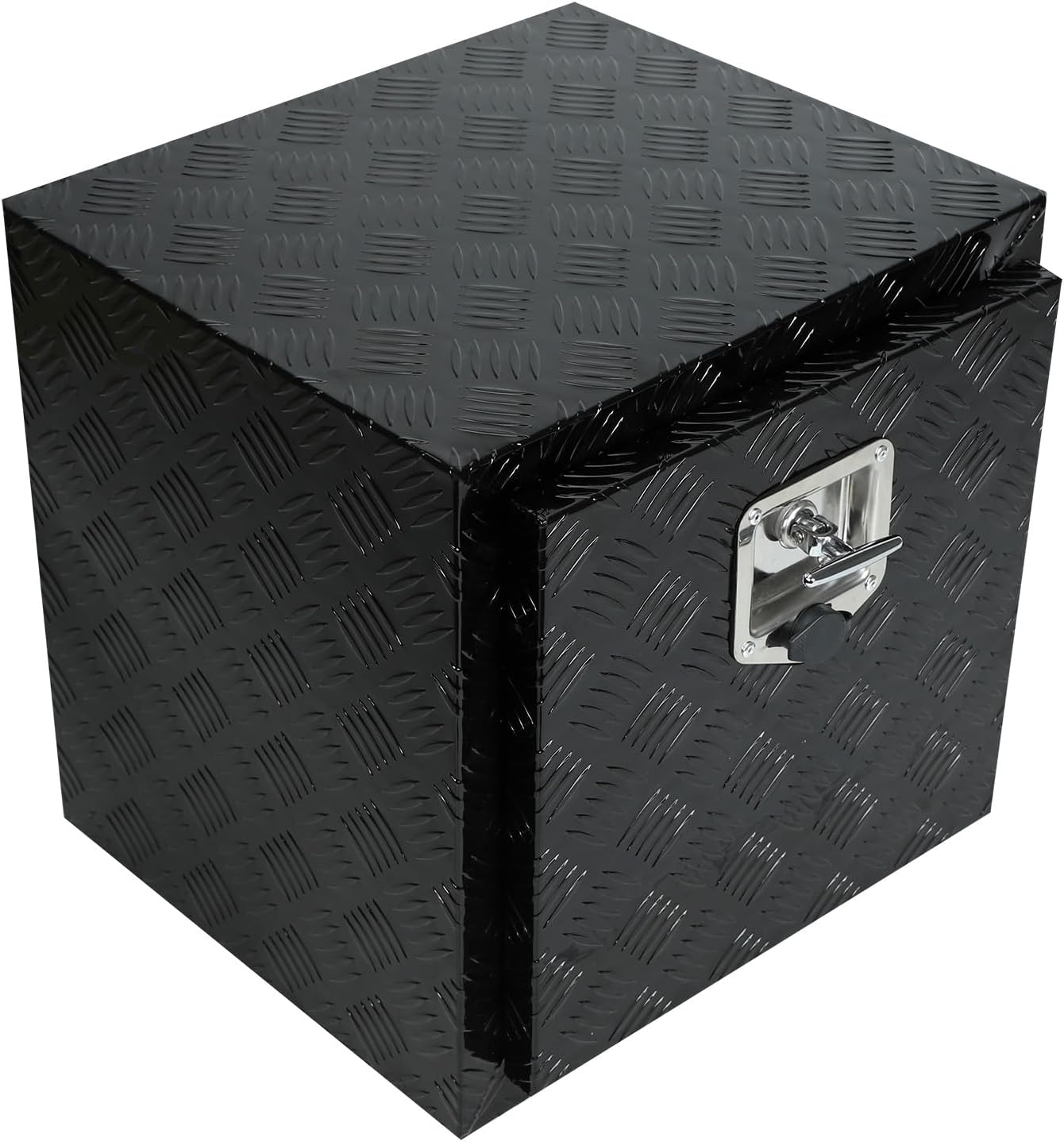 EASYBERG 18" X 17" X 17.75" Aluminum Truck Tool Box Weatherproof Small Heavy-Duty Truck Bed Tool Box for Pickup, Trailer, SUV, and Van