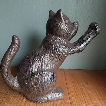 南部鉄器　盛榮堂　猫置物　イーハトーブ　ドアストッパー 南部鉄器 盛榮堂 猫置物 イーハトーブ ドアストッパー