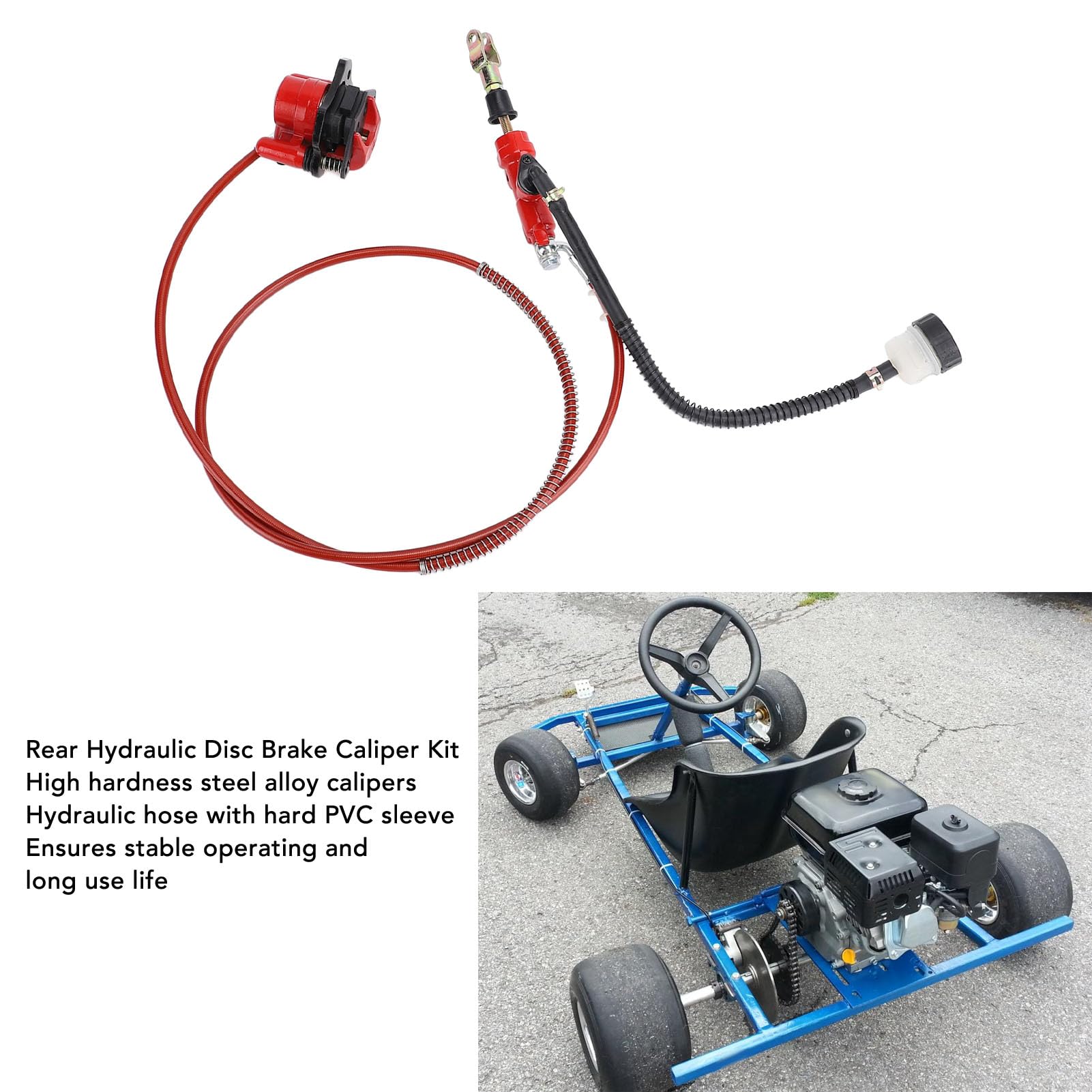 Generic Zestaw Zacisków Tylnego Hydraulicznego Hamulca tarczowego. Skuteczna, Bezpieczna Wymiana Quada. Elastyczny PVC do Quada, Pasujący do Minibike'a