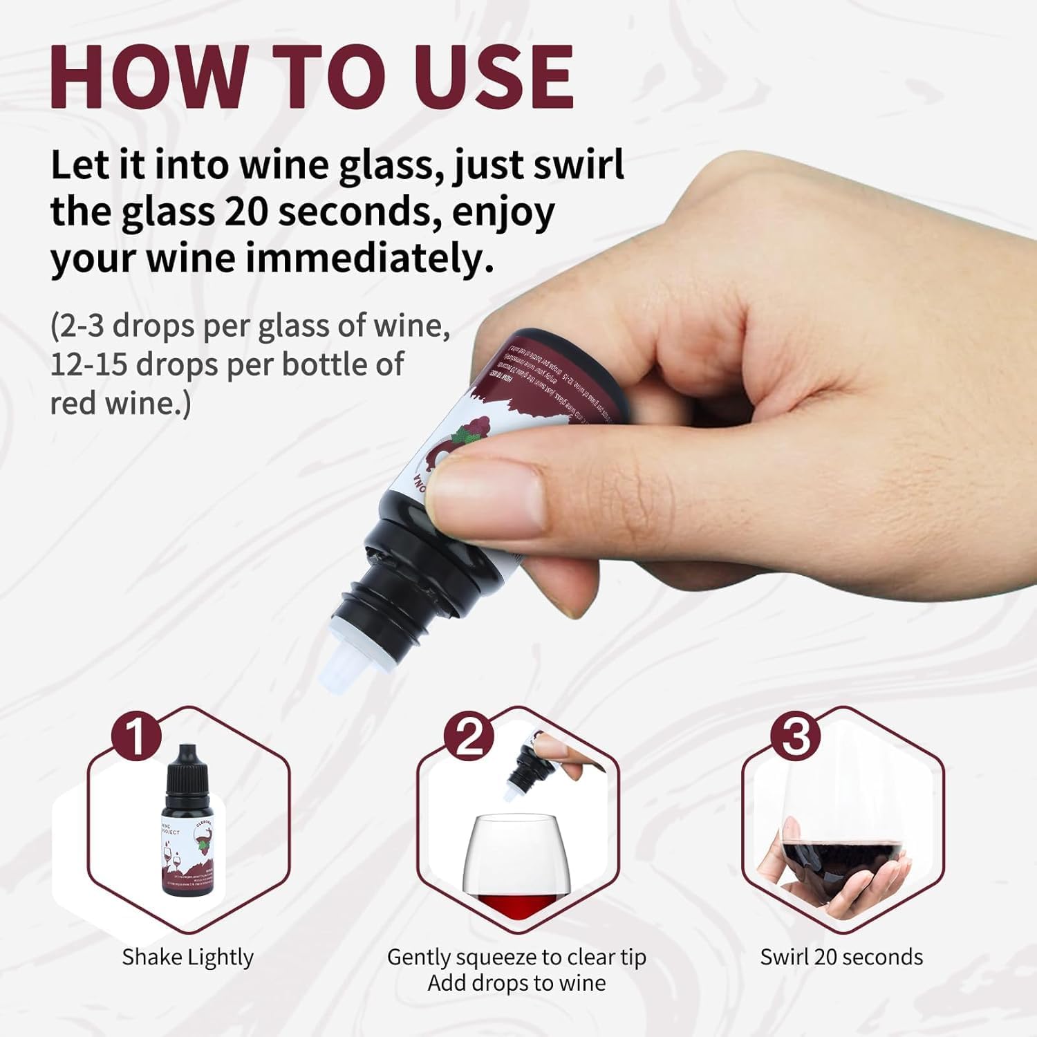 Wine Sulfite Remover Drops, Clerona Wine Filter Drops, Wine Filters for Histamines and Sulfite, the Wine Purifier, Naturally Eliminate Wine Sensitivities and Allergies, (Bottle of 4)