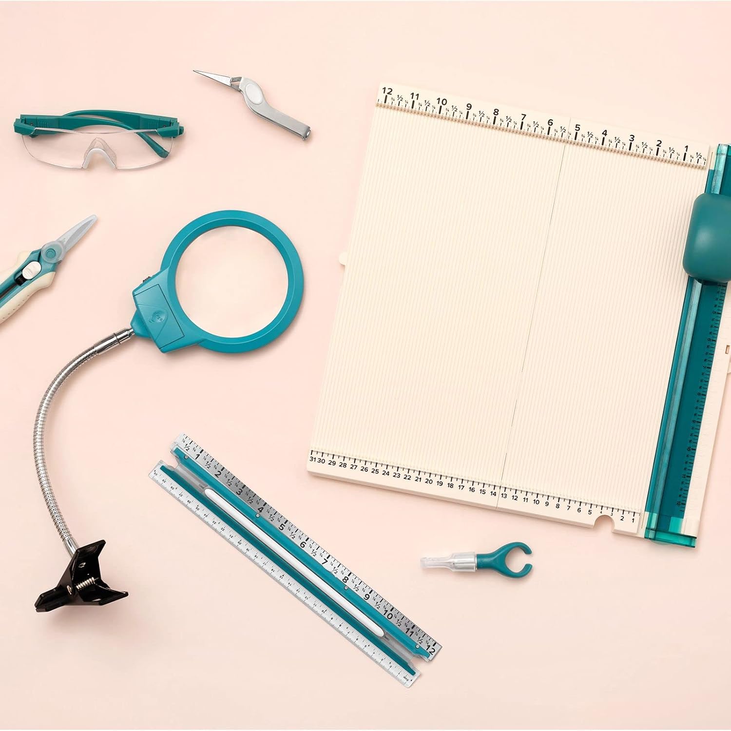 We R Comfort Craft Magnifying Glasses-Clear/Teal