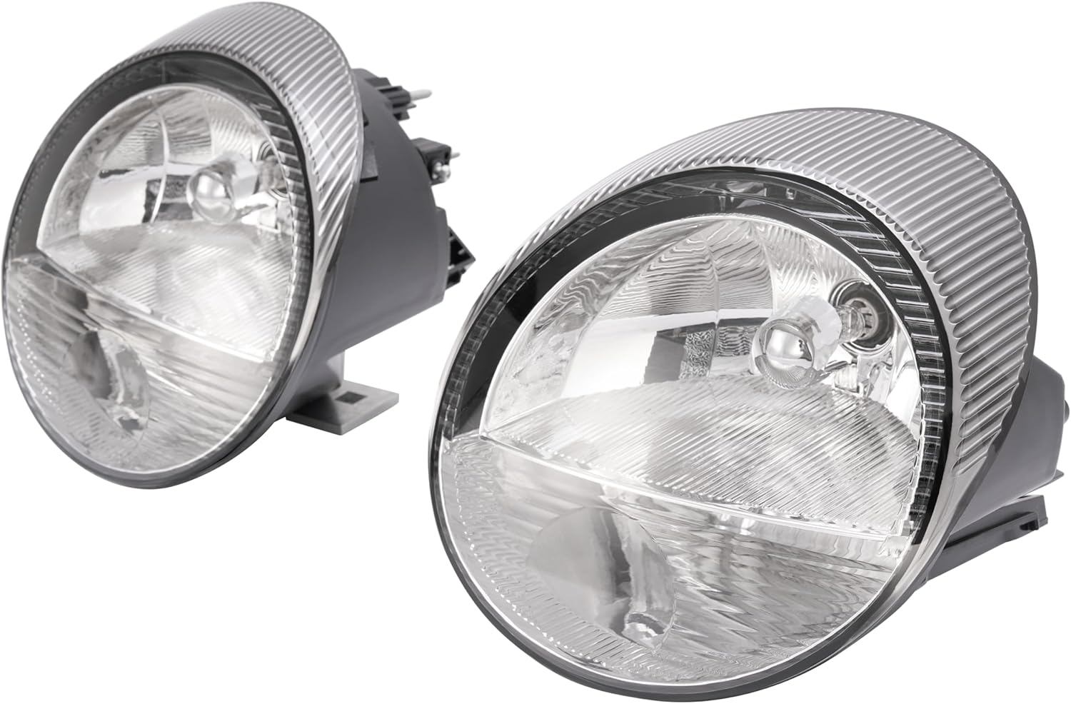 HECASA Pair Headlights Compatible with 2003-2005 Ford Thunderbird Replacement for 5W6Z13008A 5W6Z13008B FO2502208 FO2503208 Headlamps Clear Lens Left and Right