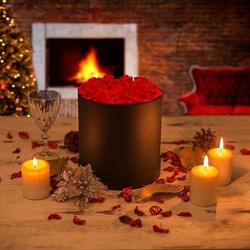 Miniatura 7 de Bridals By Ada Ramos de boda para damas de honor, rosas artificiales hechas a mano, ramos de boda para novia, temática de boda rústica (rosa roja)