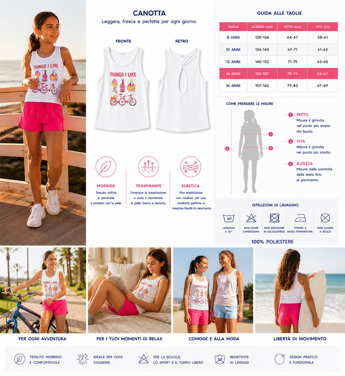 Generico Mayoral Completo Due Pezzi Bambina, Canotta e Pantaloncini, 100% Cotone, Traspirante, Estivo