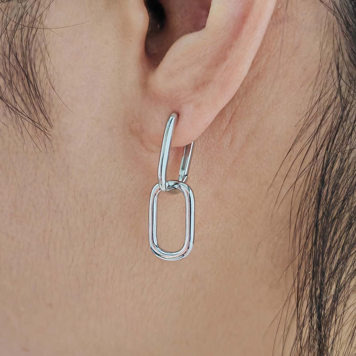 Chain Link Earrings for Women Gold Drop Hoop Earrings Paperclip Earrings Gold Dangle Earrings Fashion Square Earrings Gifts - Image 5