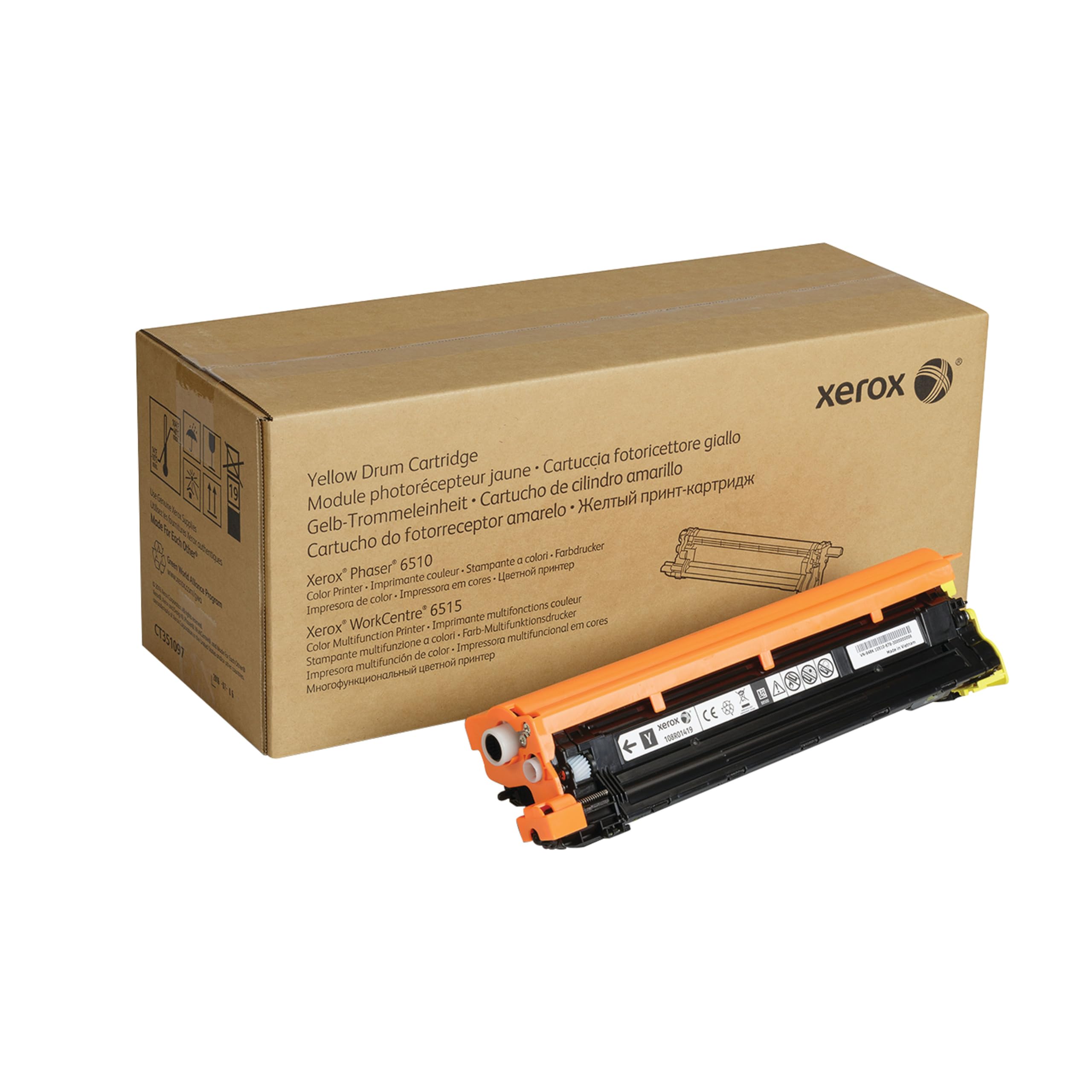 Tambour Xerox jaune 108R01419 de 48000 pages compatible Workcentre 6515 laser
