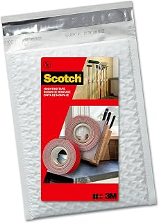 Outdoor Mounting Tape, 2 Rolls, 1 in x 60 in (5ft), Holds up to 15 lbs, Delivers Strong & Permanent Bond On Contact, Great On Glass, Tile, Acrylic & Metal, Easy-To-Apply (OT-411-2NA)