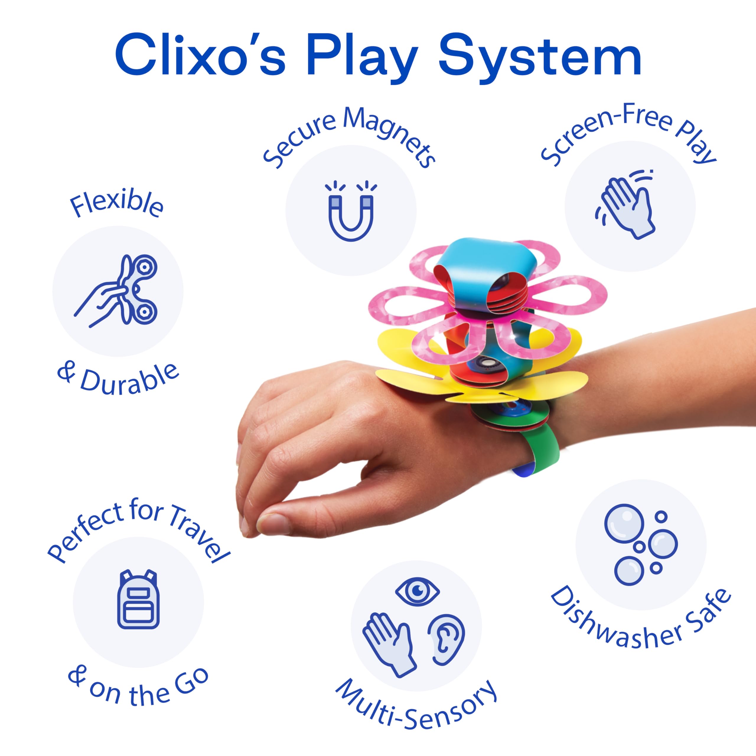 Amazon.com: Clixo Mega Pack – 150-Piece Flexible Magnetic Building