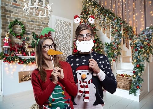 Miniatura 3 de AIIKES Fondos de Navidad de 15 x 10 pies para fotografía, chimenea, fondo de fotografía de Navidad en interiores, regalo de árbol de Navidad,