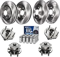 Vista 41 de Detroit Axle - Rotores de freno traseros de 2 piezas para Cadillac CTS 2009-2019, Chevy Camaro 2010-2015 2017-2021, reemplazo de 2 rotores de freno