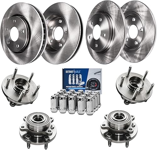 Miniatura 41 de Detroit Axle - Rotores de freno traseros de 2 piezas para Cadillac CTS 2009-2019, Chevy Camaro 2010-2015 2017-2021, reemplazo de 2 rotores de freno