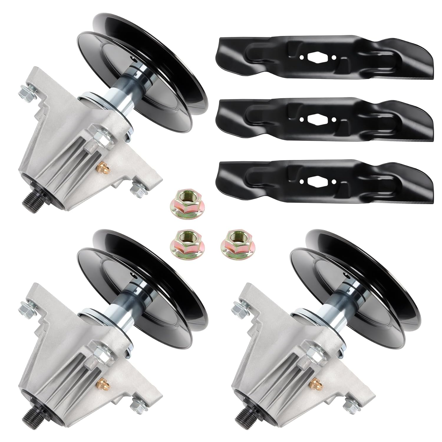 Lawn Mower Deck Spindle Blade Kit Compatible with Cub Cadet, MTD, Craftsman ZT1, ZT2-50, Z5600, Z5650, Troy Bilt Mustang Z50 – 50-Inch Deck Replacement 618-09256 618P09256 742P05094