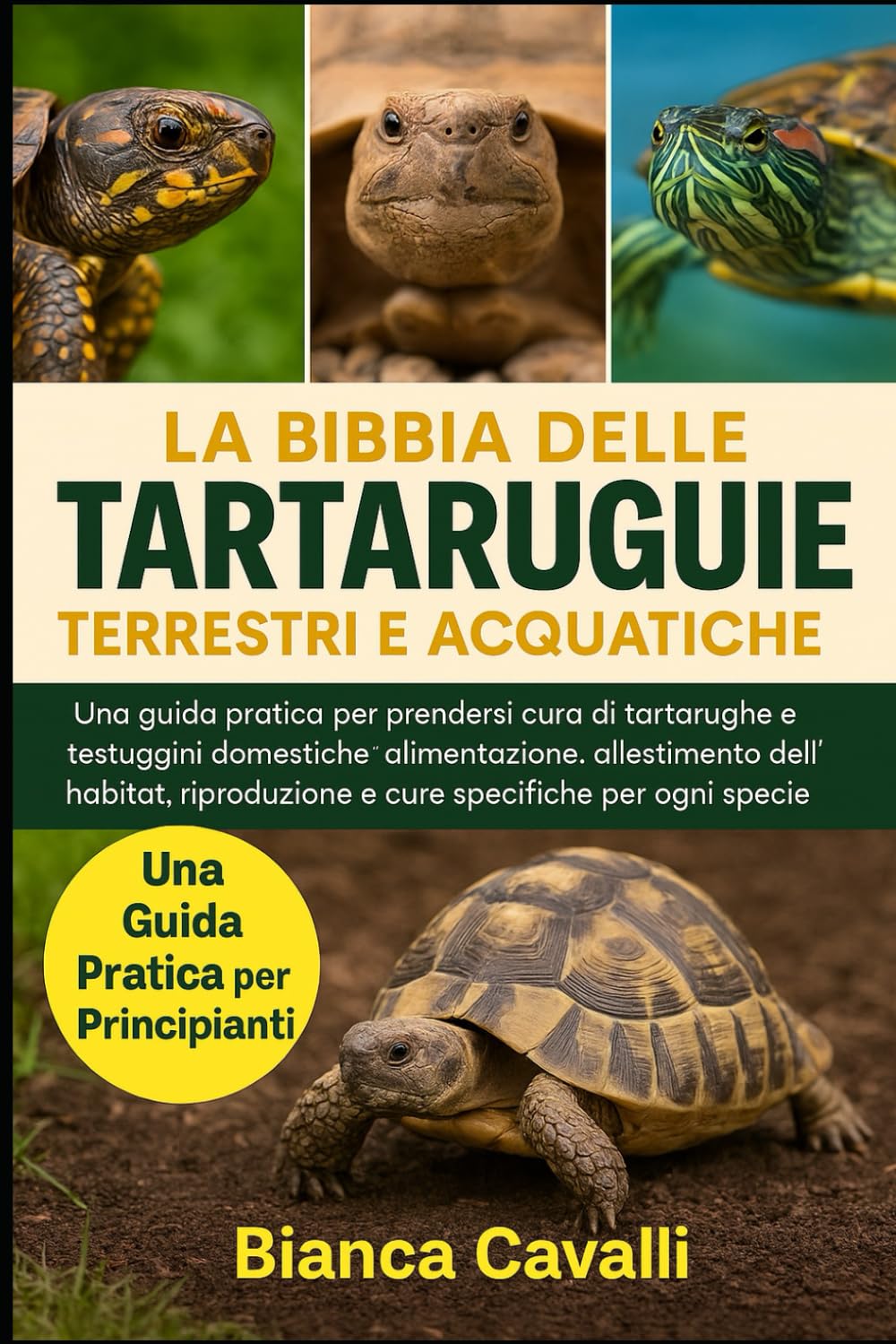 LA BIBBIA DELLE TARTARUGHE TERRESTRI E ACQUATICHE: Una guida pratica per prendersi cura di tartarughe e testuggini domestiche: alimentazione, ... specifiche per ogni specie per principianti