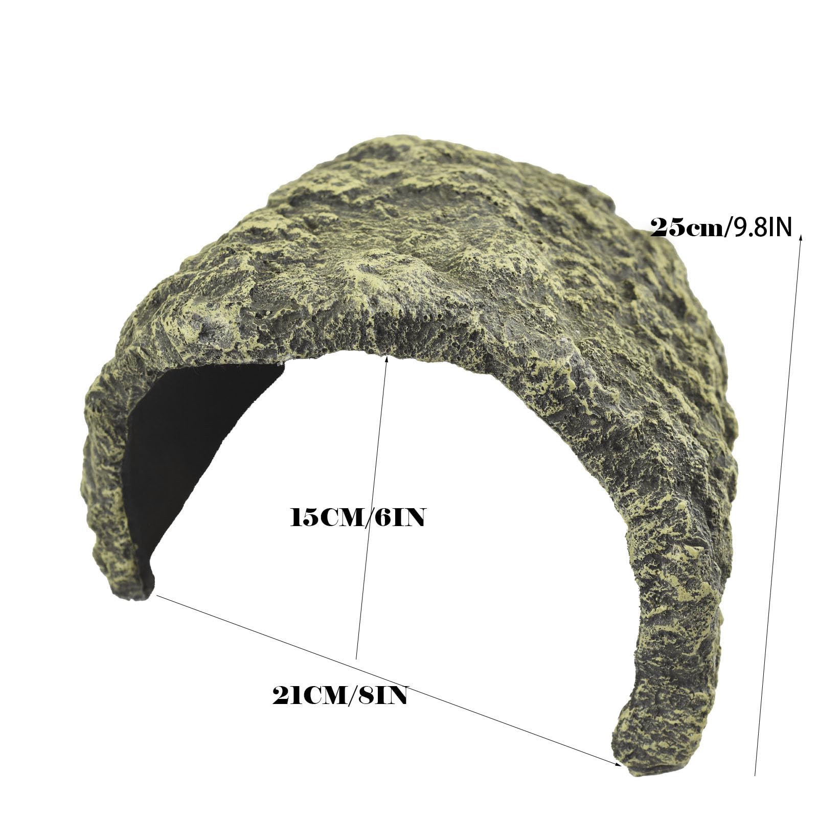 OMEM Rettile Evasione Foro Aumentare Altezza Foro Resina Processo Simulazione Roccia Grande Rettile Evasione Casa Acquario Tartaruga Fish Tank Paesaggistica