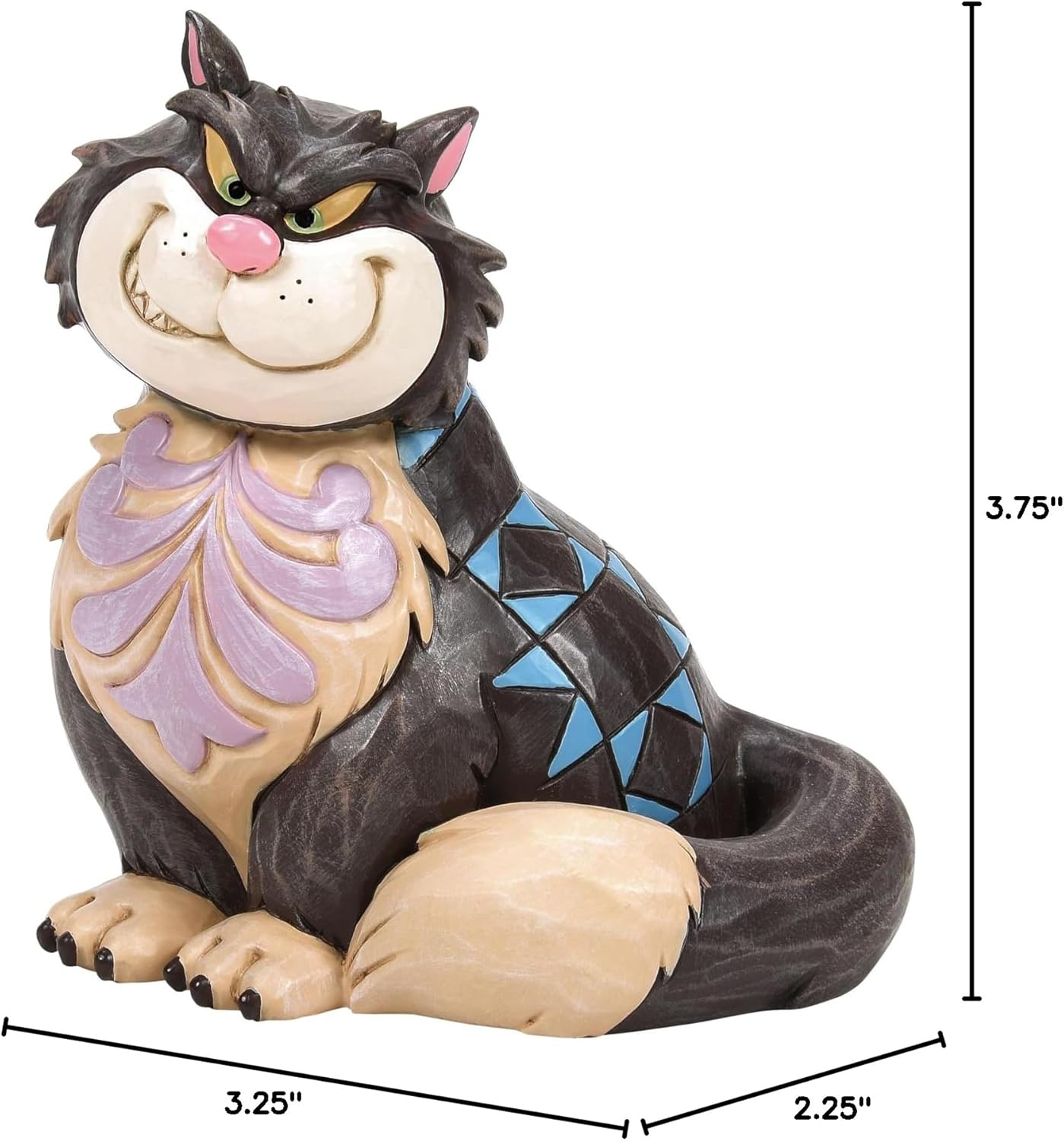 Enesco Disney Traditions Collection by Jim Shore Cinderella Lucifer the Cat Miniature Figurine- Stone Resin Hand Painted Crafted Collectible Disney Princess Mini Figurines Home Decor Statue, 3.75 Inch